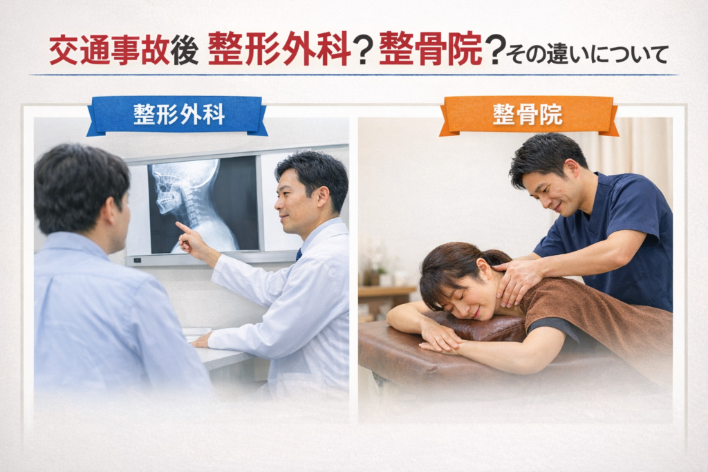 交通事故の施術は整形外科かそれとも整骨院かの違いについて紹介